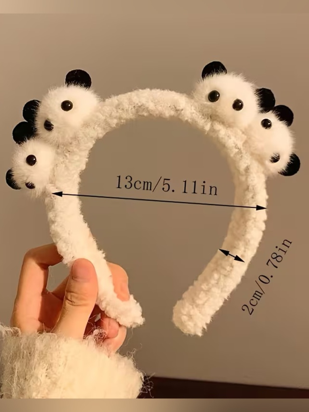 Panda Plush Spa Headband - Picture 6 of 7